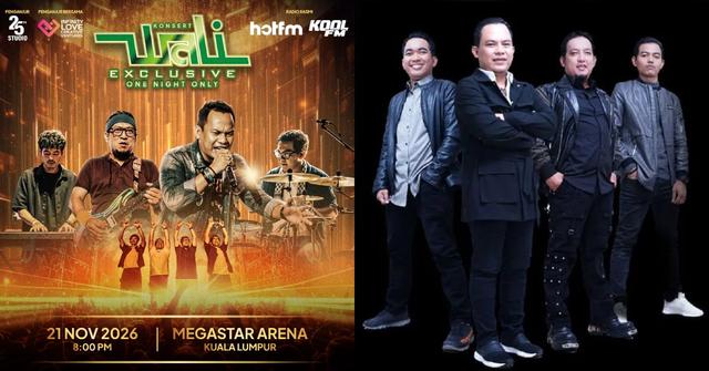 Konsert Wali Band Bakal Gegar Megastar Arena 21 November Ini – “Exclusive One Night Only”