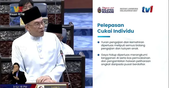 #Belanjawan2027: Tax Relief Expanded To Cover Sports Shoes & AI Subscriptions