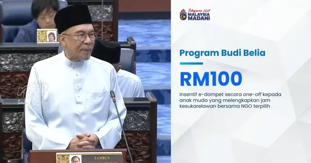 #Belanjawan2027: Youth To Receive RM100 E-Wallet Credit For Volunteering At NGOs